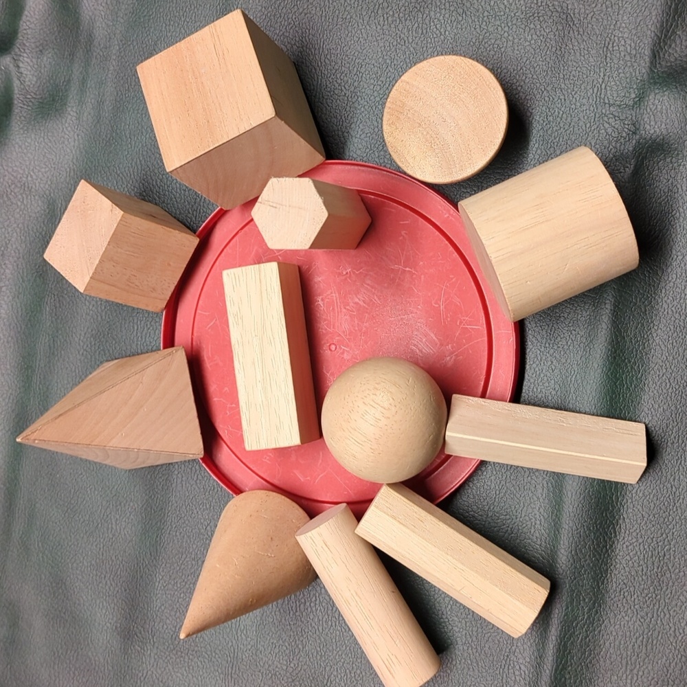 Wooden Geometric Solids, Set of 12 Learning Resources